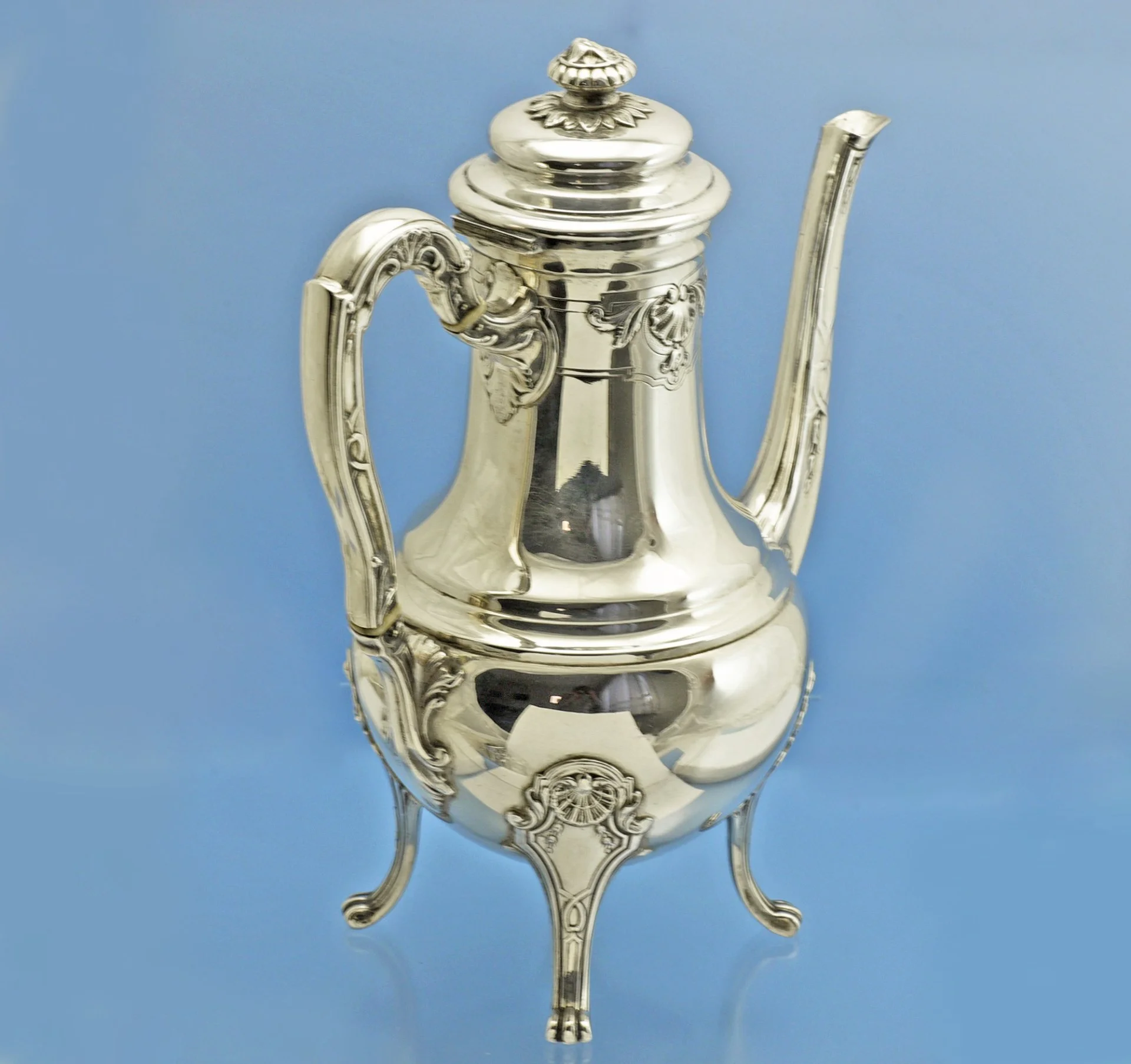 Старинный КОФЕЙНИК серебро 800 Германия - миниатюра 2