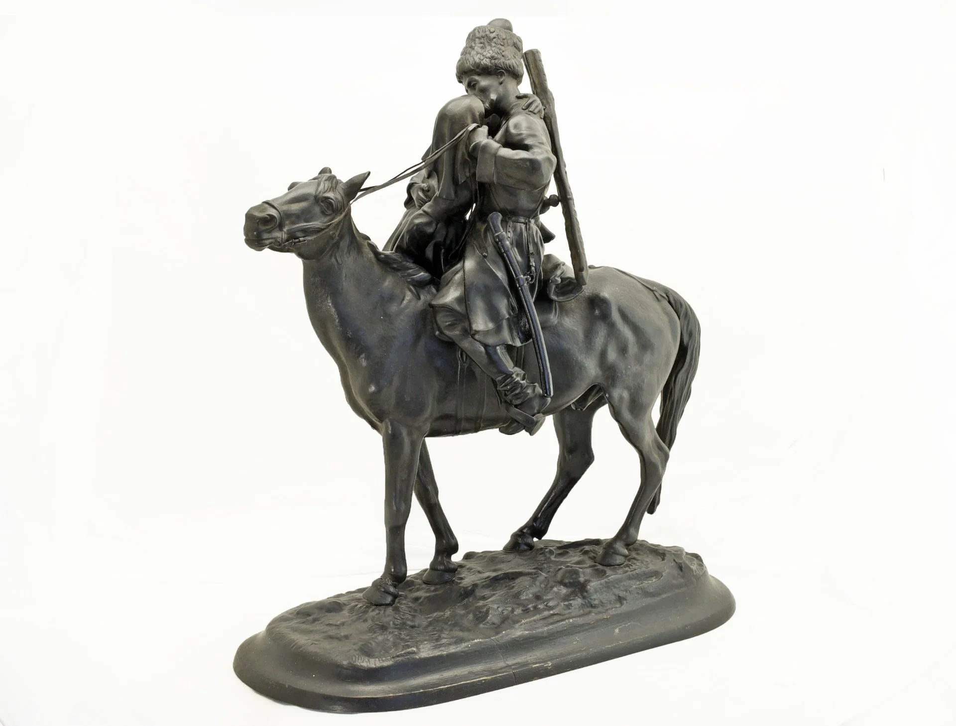 ПРОЩАНИЕ КАЗАКА С КАЗАЧКОЙ Лансаре Касли 1900 г - миниатюра 2