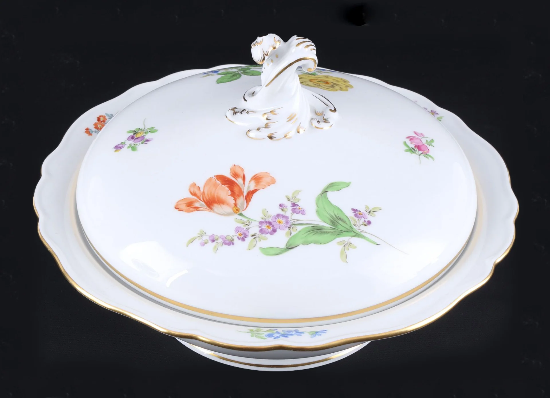 СТОЛОВЫЙ СЕРВИЗ "Цветы" фарфор Майсен Meissen - миниатюра 2