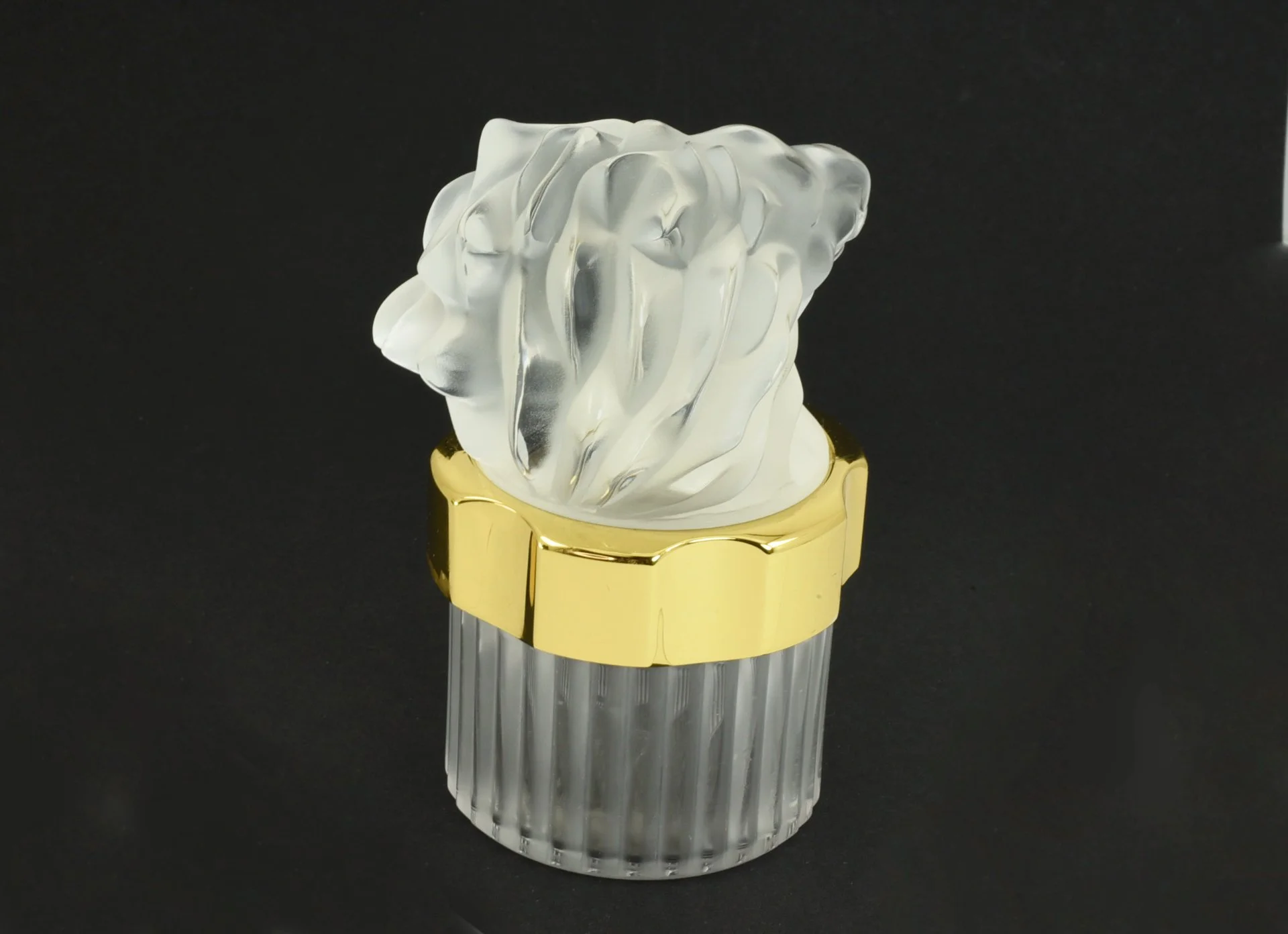Коллекционный флакон Лев Lalique стекло Франция - миниатюра 2