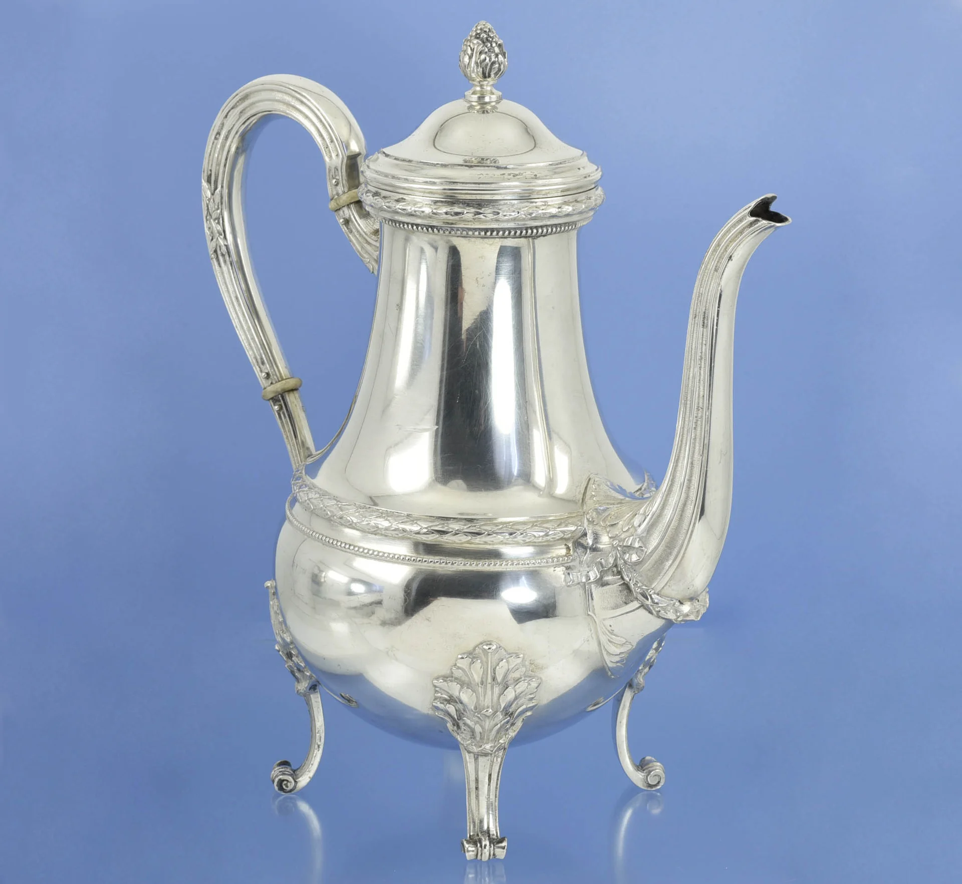 Старинный КОФЕЙНИК серебро 800 Германия - миниатюра 2