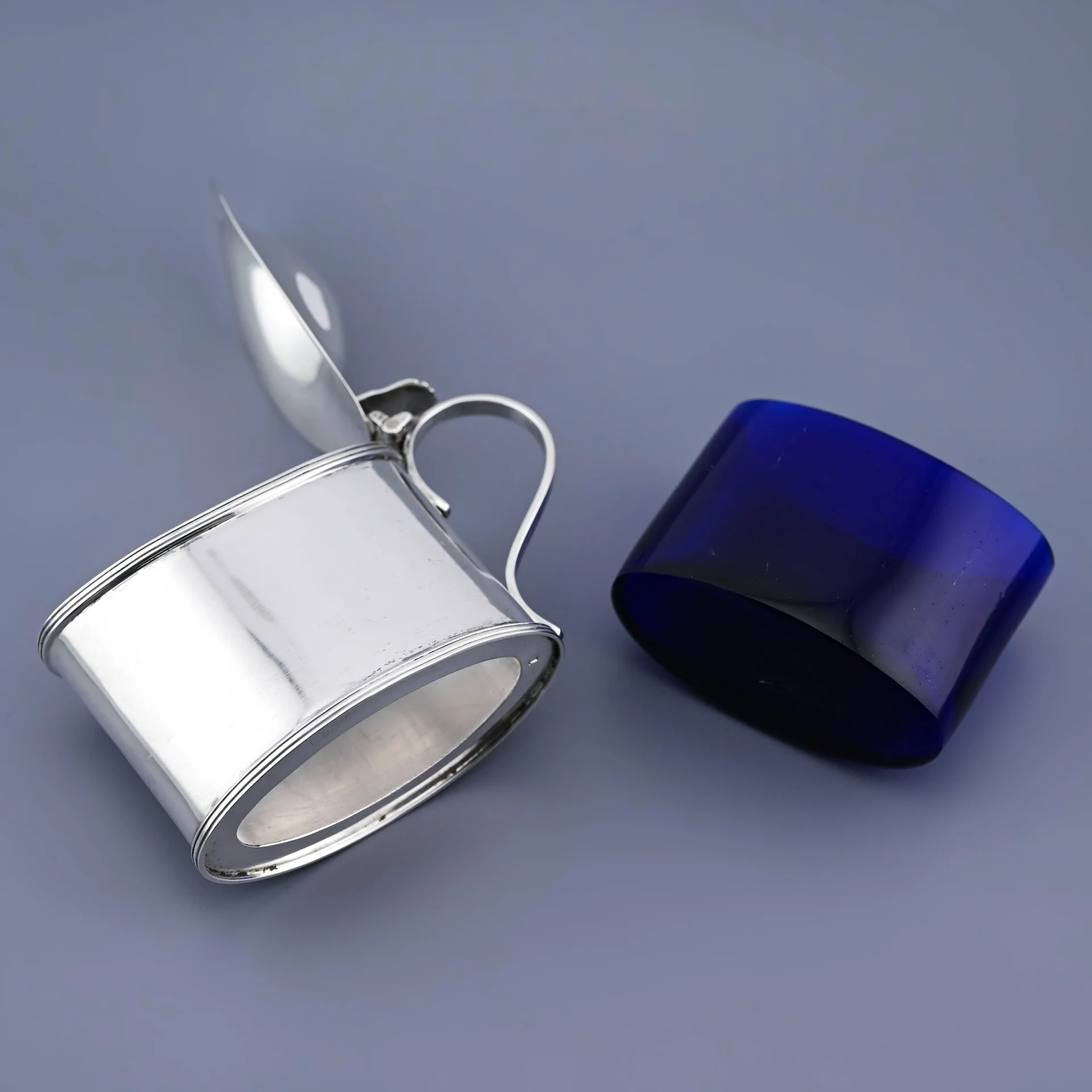 Старинная горчичница серебро Sterling Англия - миниатюра 3