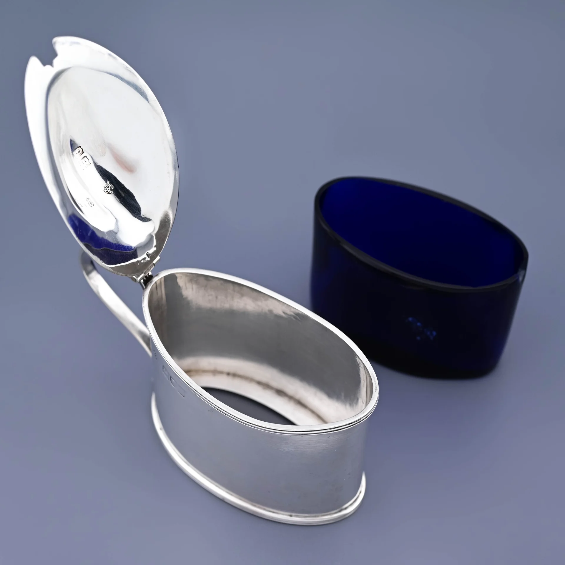 Старинная горчичница серебро Sterling Англия - миниатюра 4