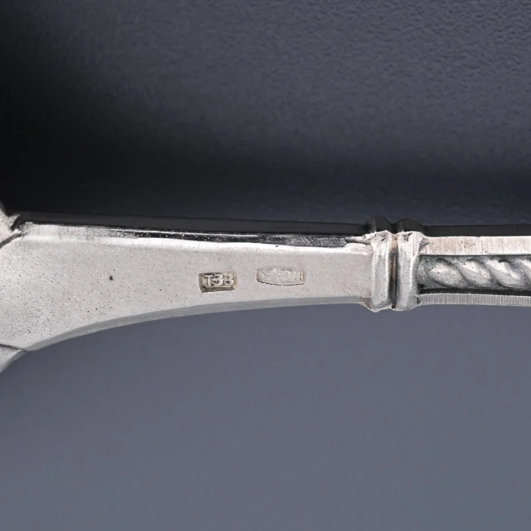 Ложка серебро 916 проба эмаль СССР - миниатюра 4