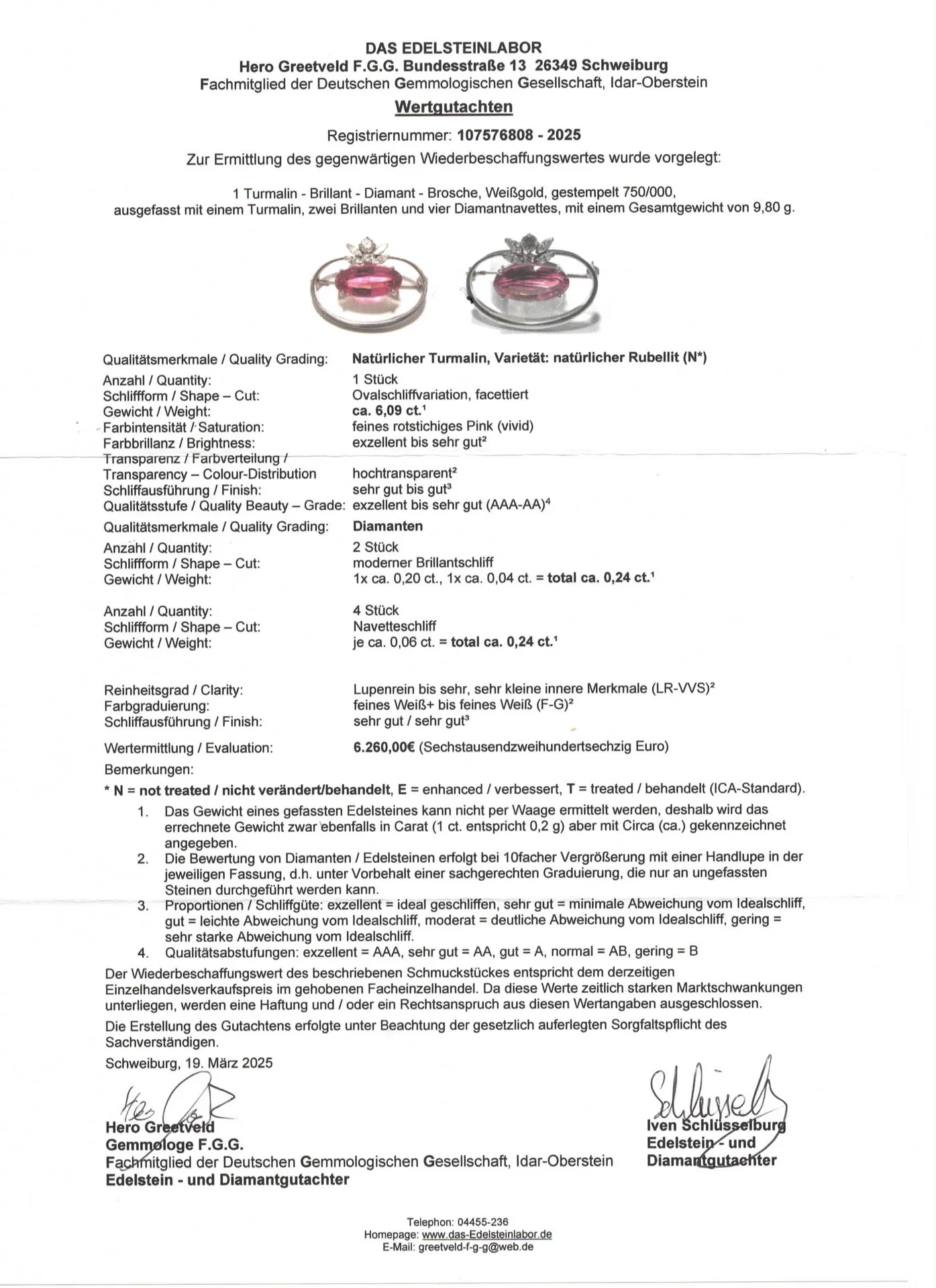 БРОШЬ золото 750 проба Бриллианты РУБЕЛЛИТ 6,8 к - миниатюра 8