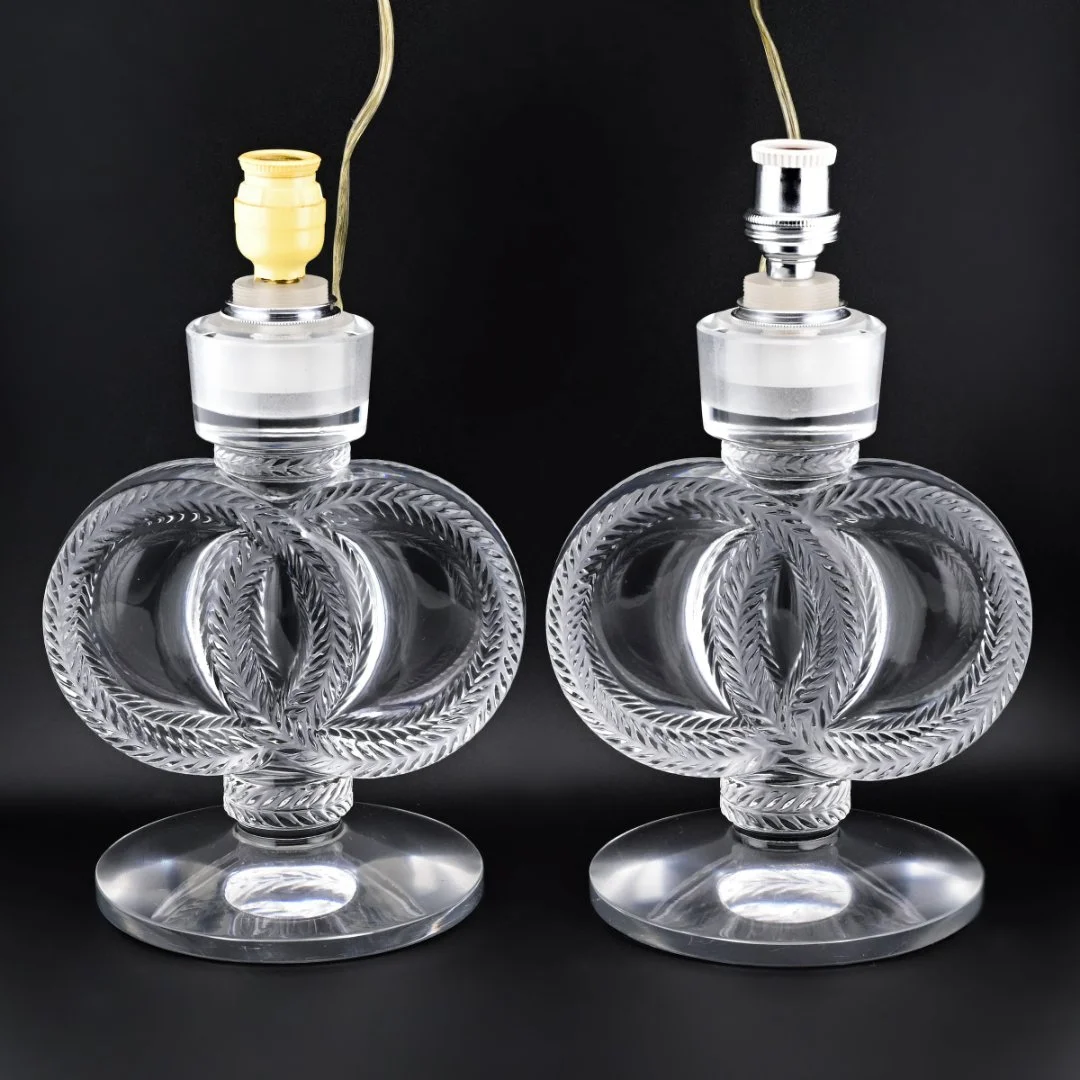 Настольные лампы стекло Lalique Франция - миниатюра 2