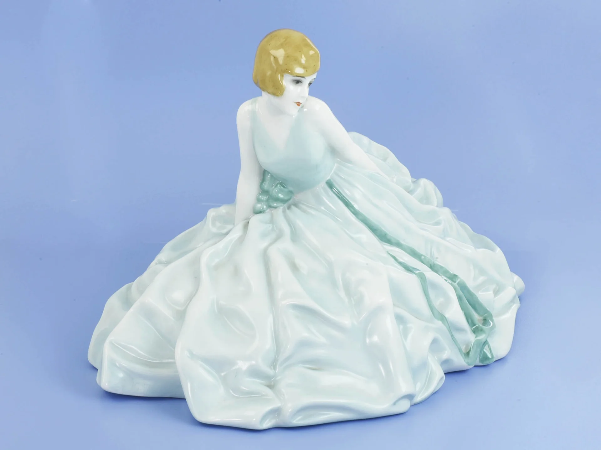 ДАМА В ПЛАТЬЕ фарфор Розенталь Rosenthal Германия - миниатюра 3