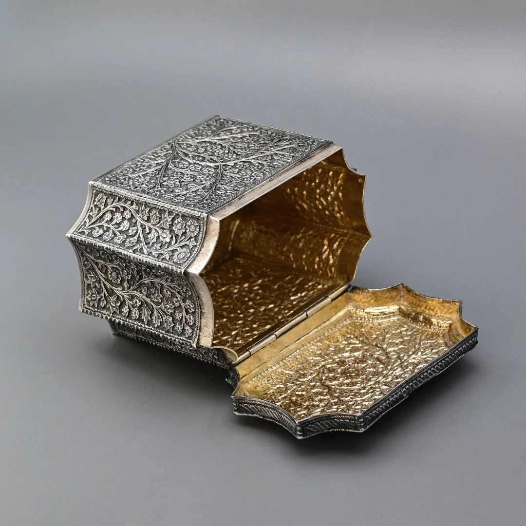 Чайный сервиз серебро 925 проба Индия - миниатюра 3