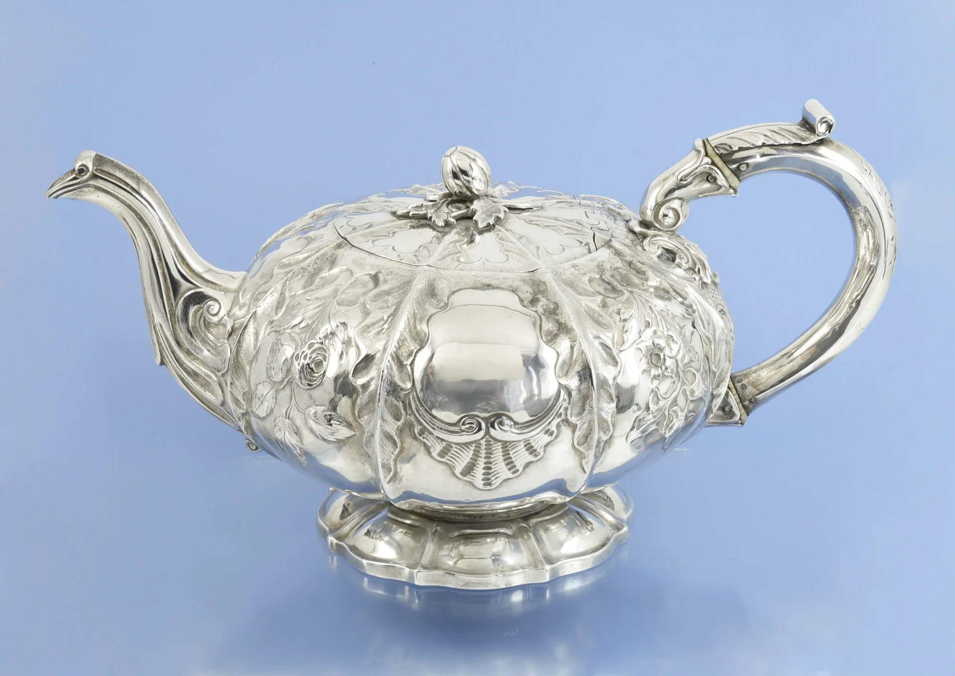 Старинный ЧАЙНИК серебро 925 проба sterling Англия XIX в