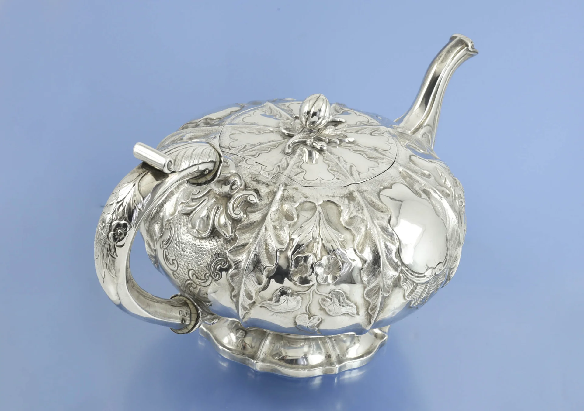 Старинный ЧАЙНИК серебро 925 проба sterling Англия XIX в - миниатюра 2