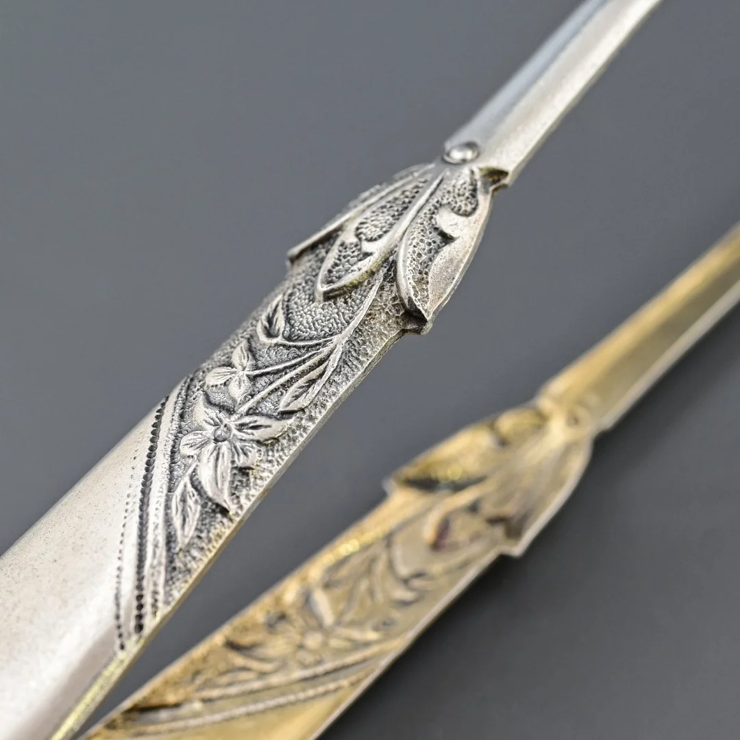 Щипцы для сахара серебро 875 проба СССР - миниатюра 4