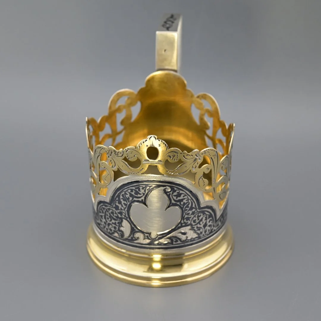 Подстаканник серебро 875 проба Кубачи СССР - изображение 1