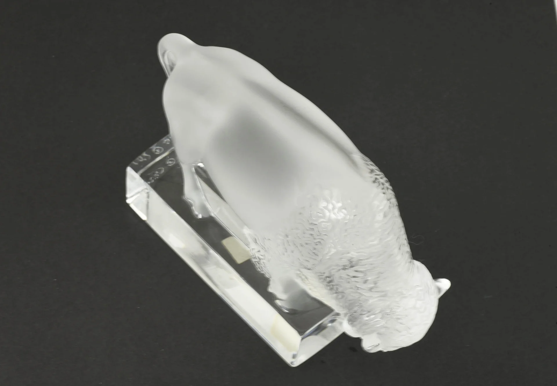 Бизон пресс-папье стекло Lalique Франция - миниатюра 4