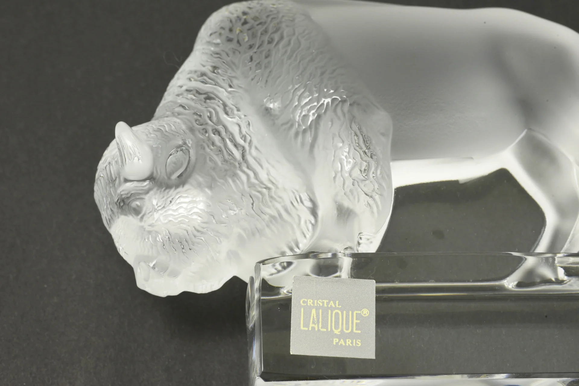 Бизон пресс-папье стекло Lalique Франция - миниатюра 6