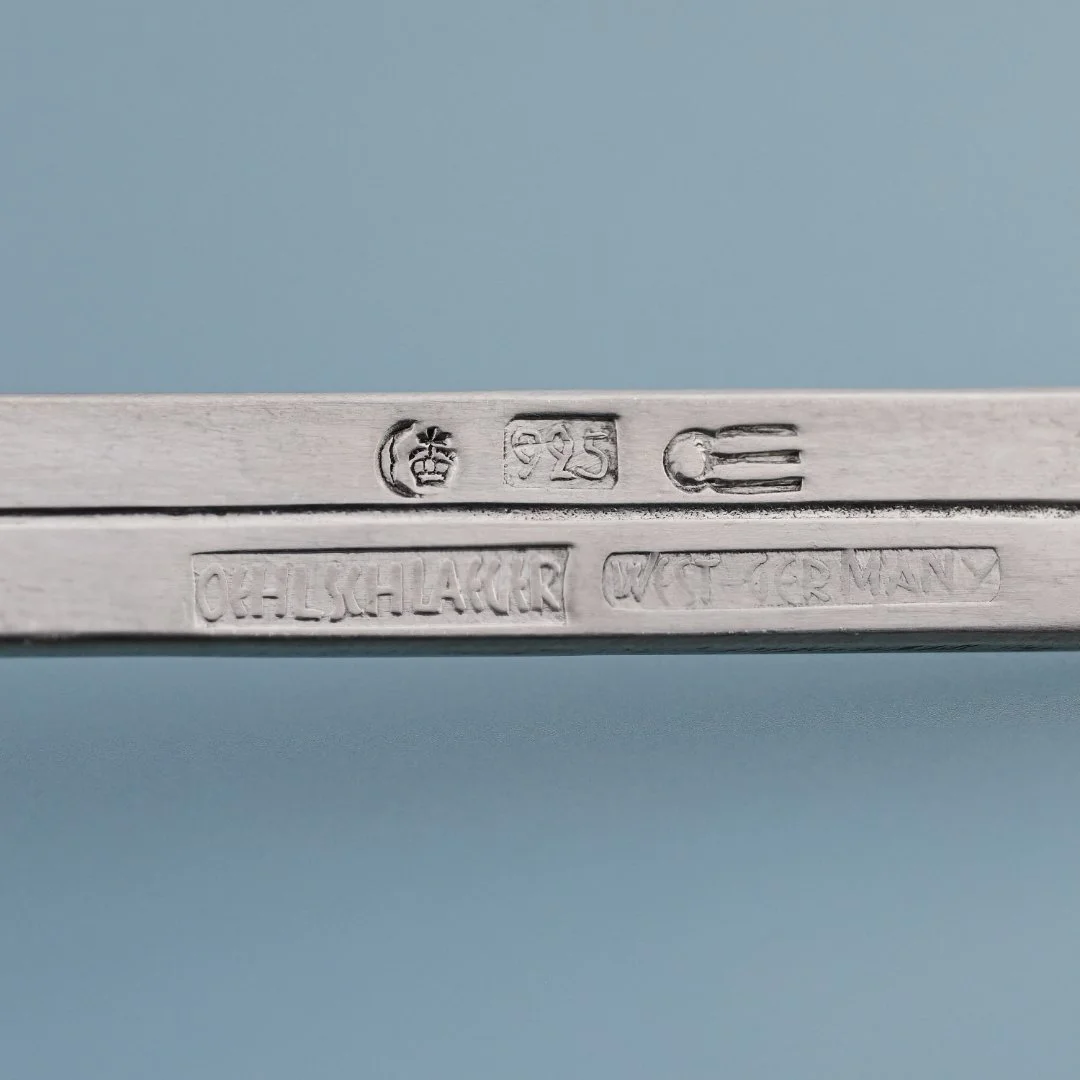 Сервировочная ложка серебро 925 проба Германия - миниатюра 6