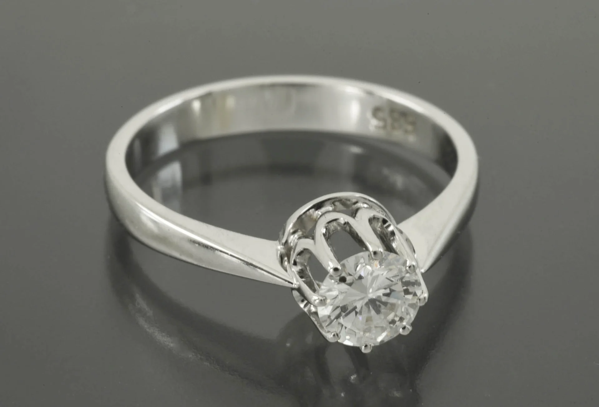 КОЛЬЦО золото 585 проба Бриллиант 0,52 ct - миниатюра 2