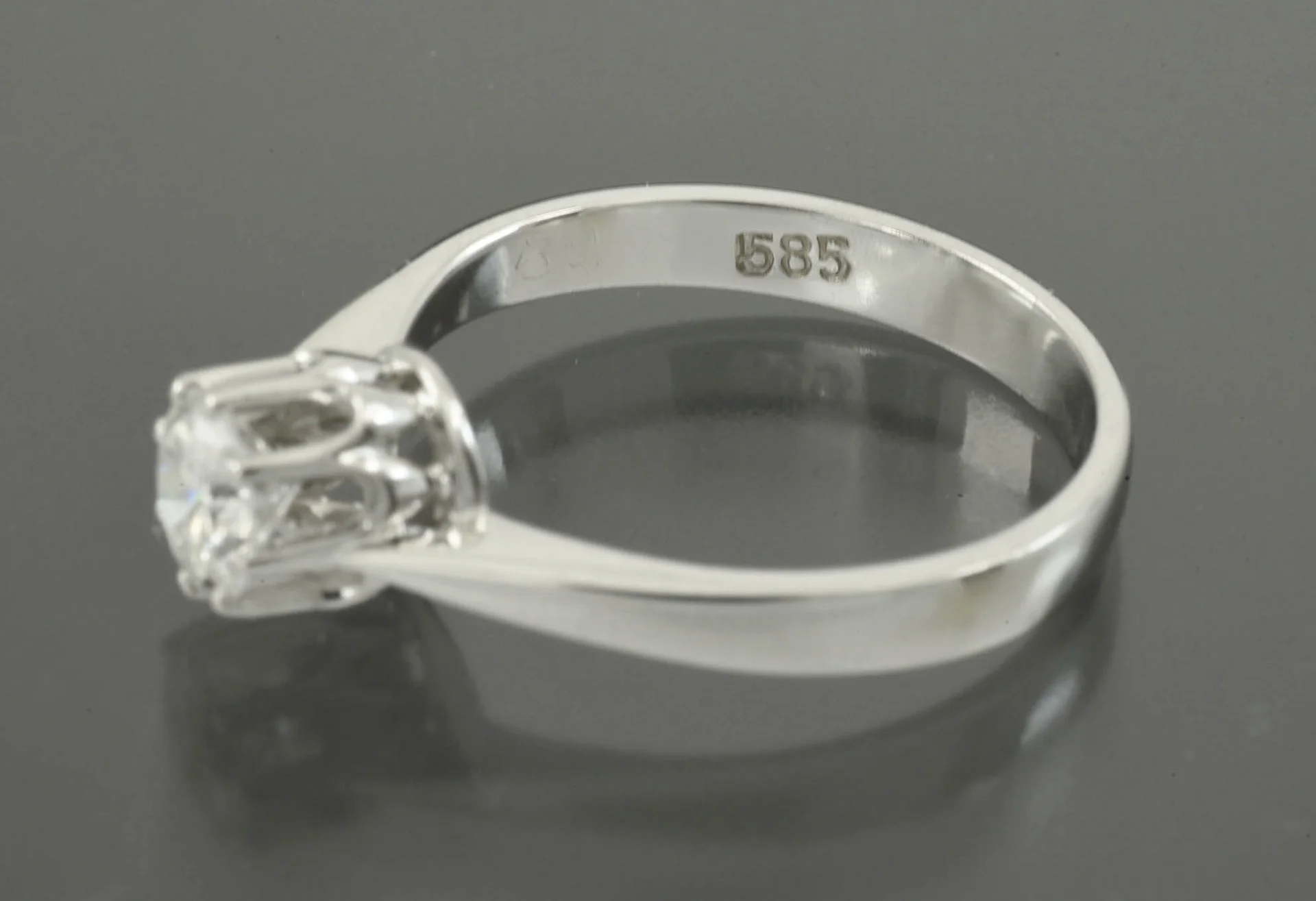 КОЛЬЦО золото 585 проба Бриллиант 0,52 ct - миниатюра 5