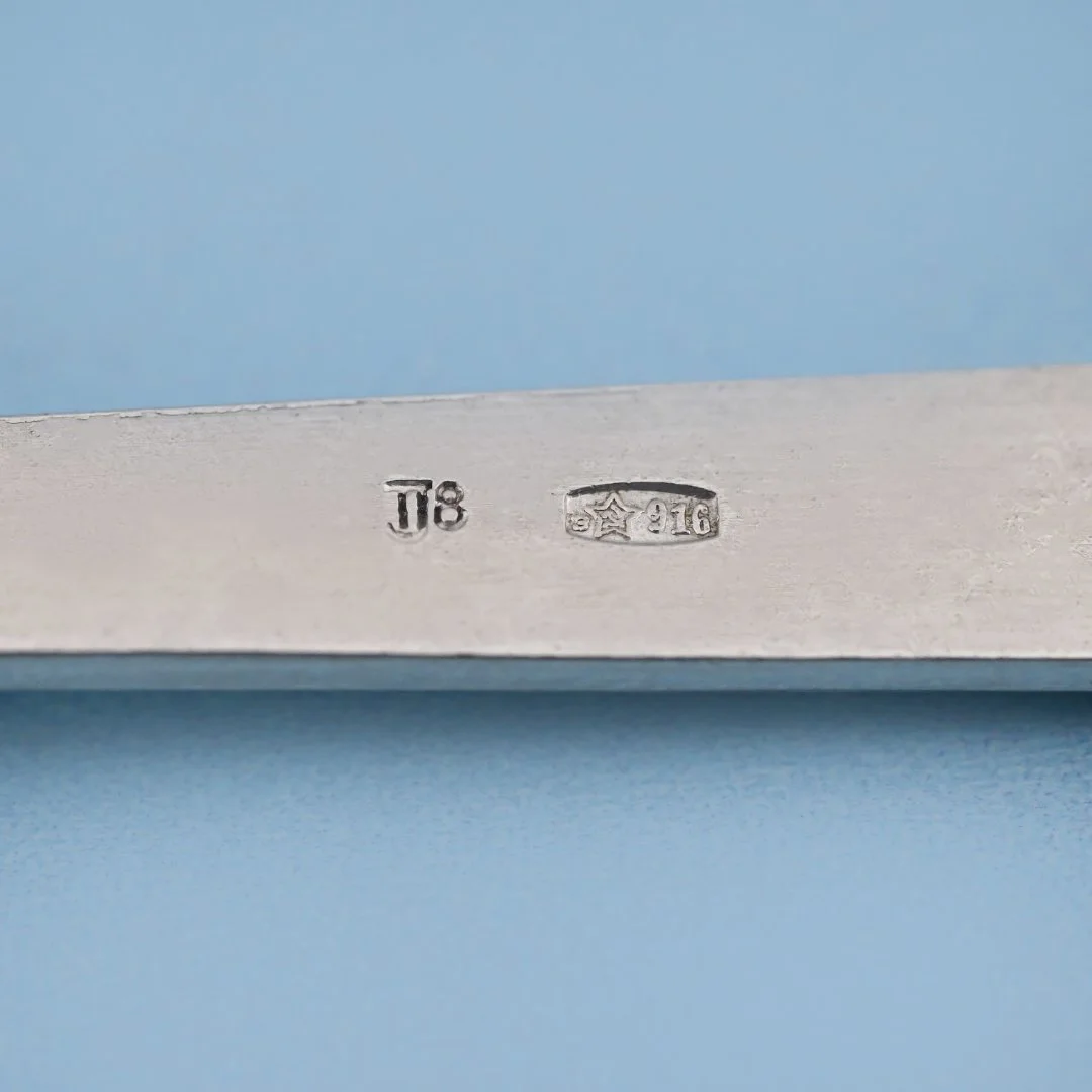 Кофейная ложка серебро 916 проба СССР - миниатюра 4