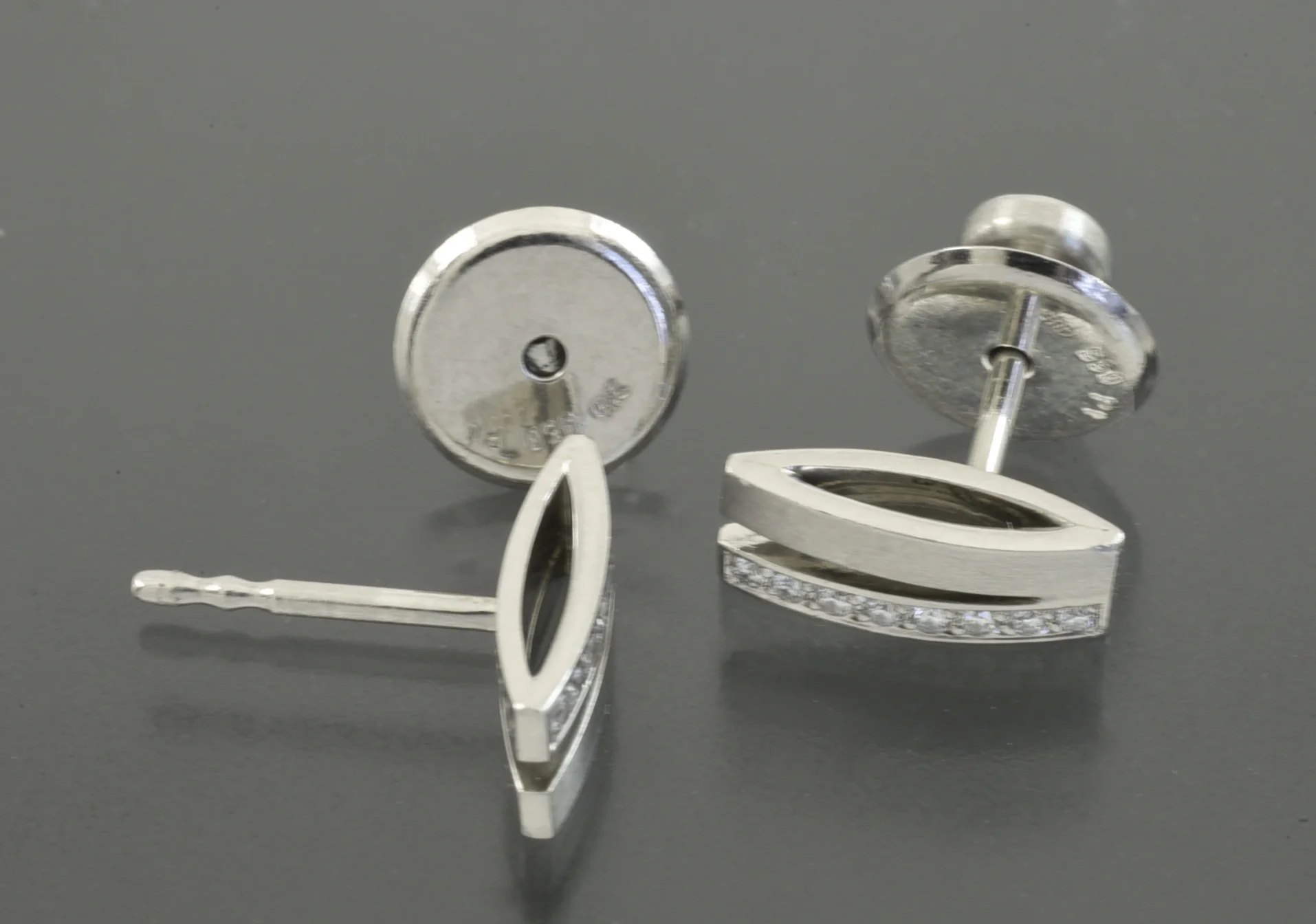 СЕРЬГИ платина 950 пробы Бриллианты - миниатюра 4