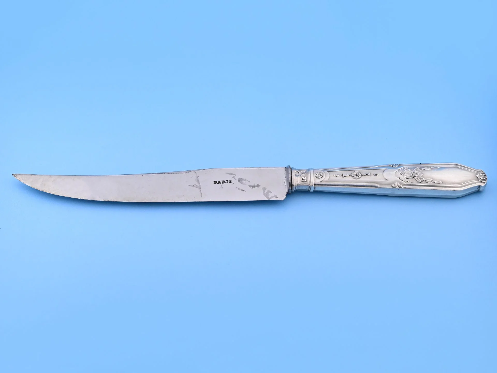 Нож серебро 950 проба сталь Франция XIX в - миниатюра 3