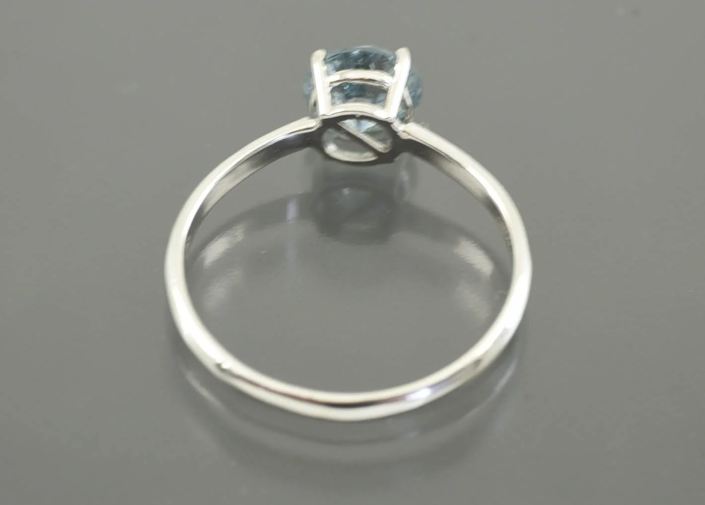 КОЛЬЦО золото 585 проба голубой Бриллиант 1,0 ct - миниатюра 4