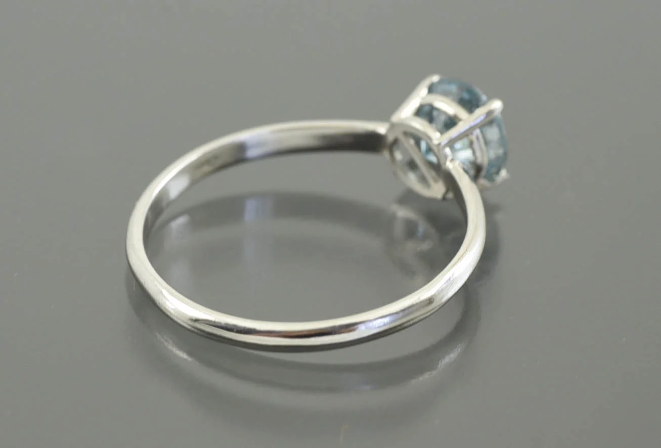 КОЛЬЦО золото 585 проба голубой Бриллиант 1,0 ct - миниатюра 7
