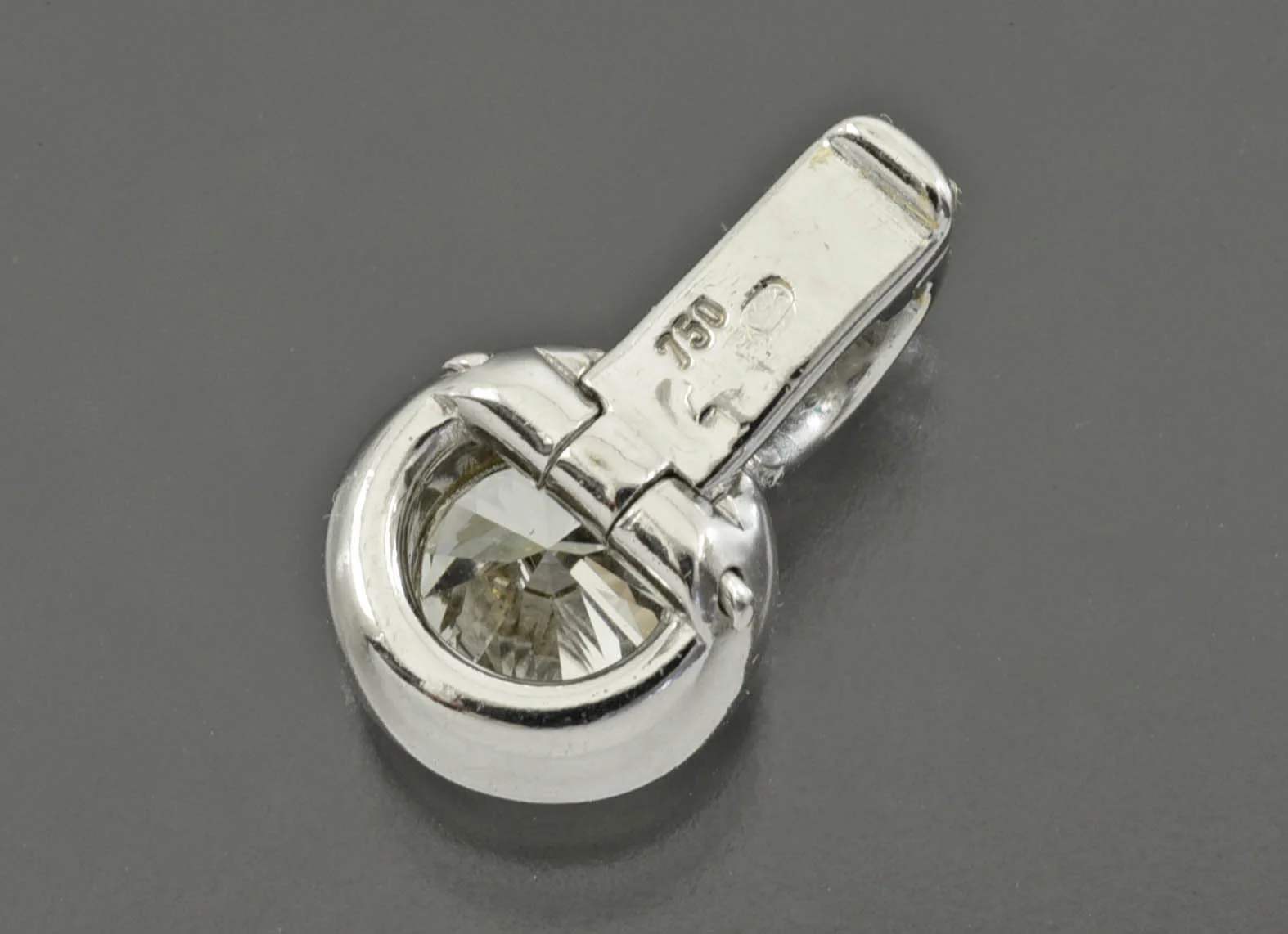 КУЛОН золото 750 проба Бриллиант 0,85 ct - миниатюра 4