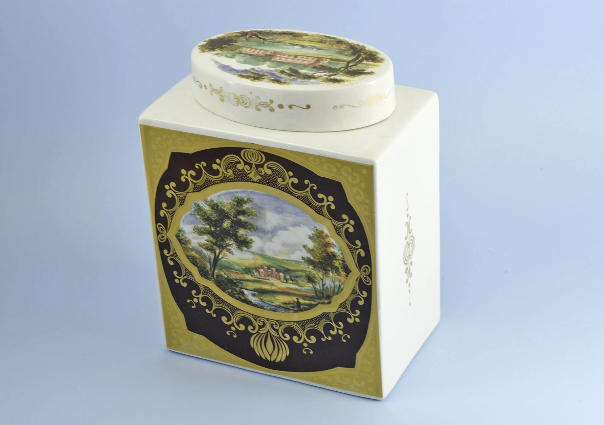 Чайница керамика Royal Cauldon Англия винтаж - миниатюра 2
