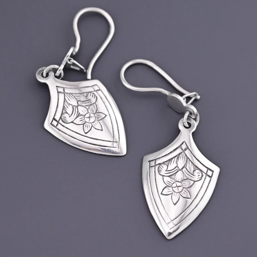 Серьги серебро 925 проба винтаж - изображение 1