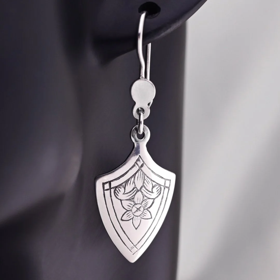 Серьги серебро 925 проба винтаж - миниатюра 3