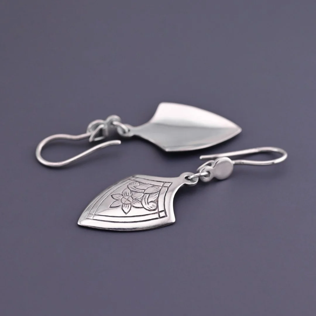 Серьги серебро 925 проба винтаж - миниатюра 4