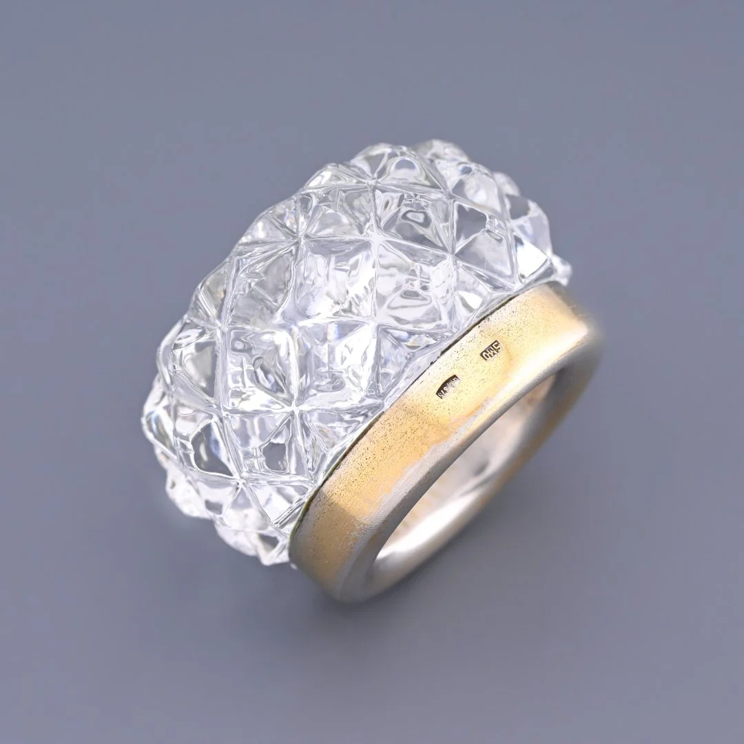 Солонка серебро 875 проба стекло СССР - миниатюра 3