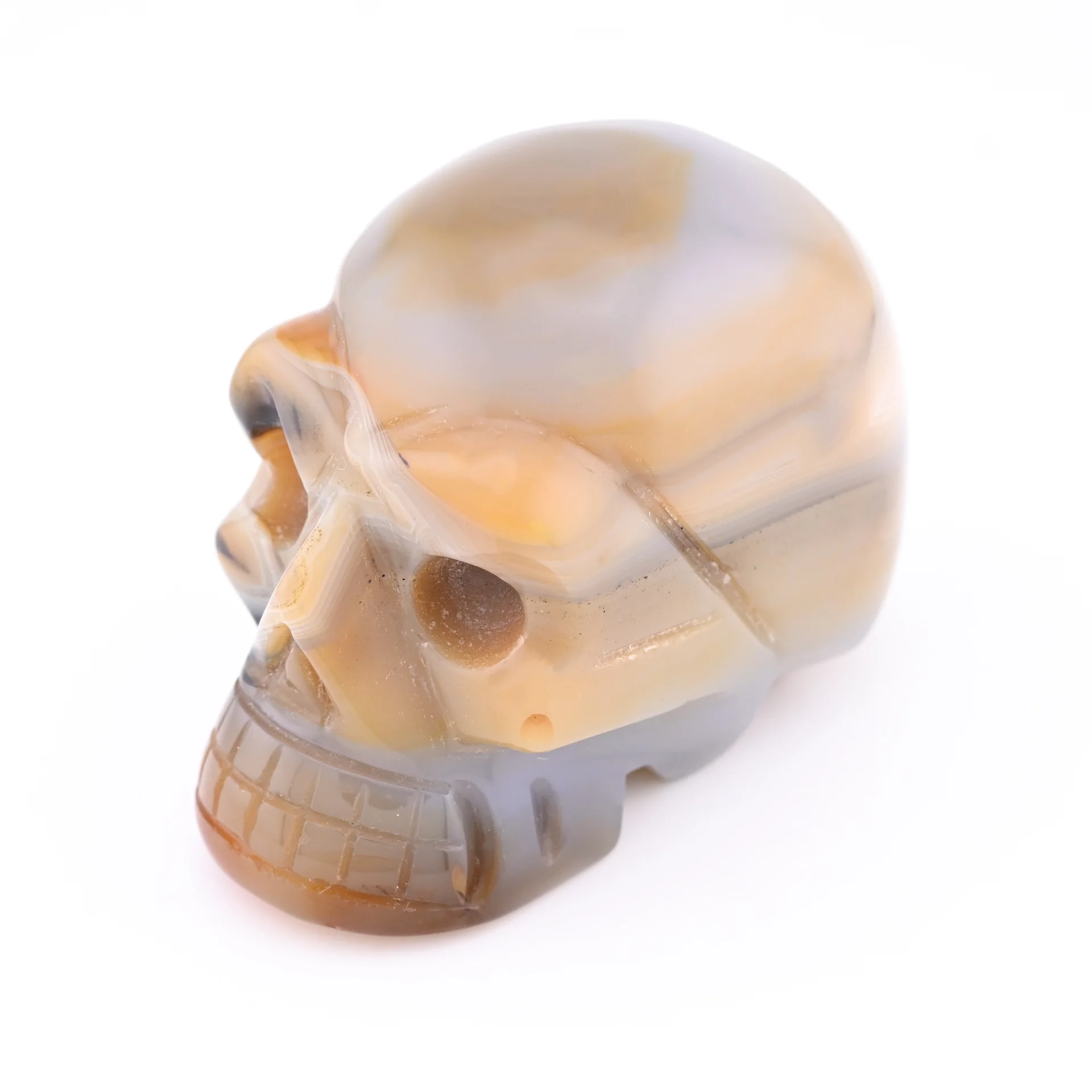 Пресс-папье Череп агат резной - миниатюра 2