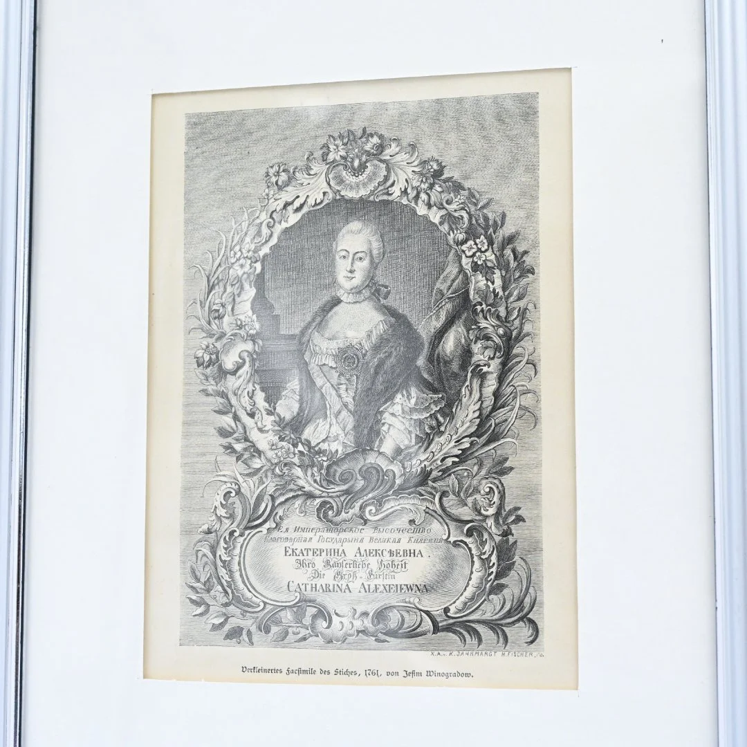 Гравюра Императрица Екатерина II XIX в - миниатюра 2