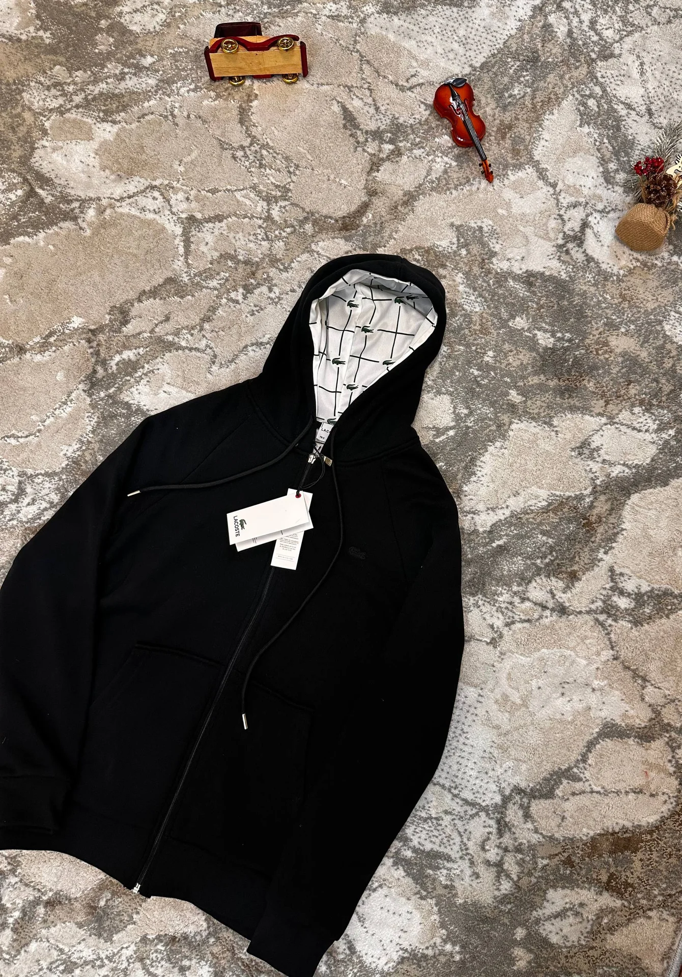 ЗИПКА LACOSTE ЧЕРНАЯ  NEW COLLECTION - миниатюра 2