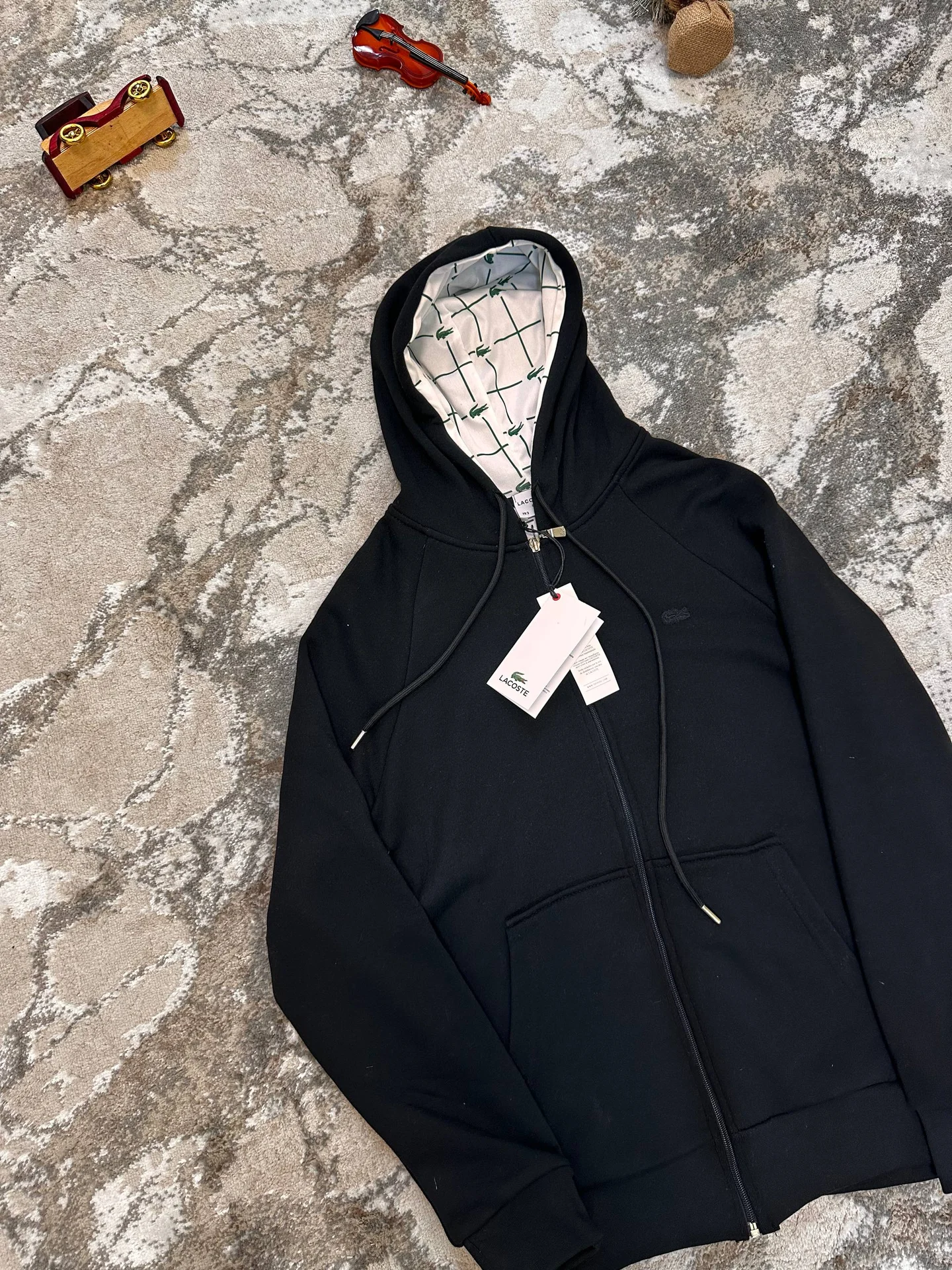 ЗИПКА LACOSTE ЧЕРНАЯ  NEW COLLECTION - миниатюра 3