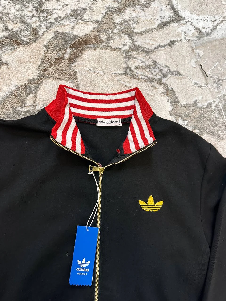 Бомбер ADIDAS ЧЕРНАЯ С КРАСНЫМ НОВАЯ КОЛЛЕКЦИЯ - миниатюра 7