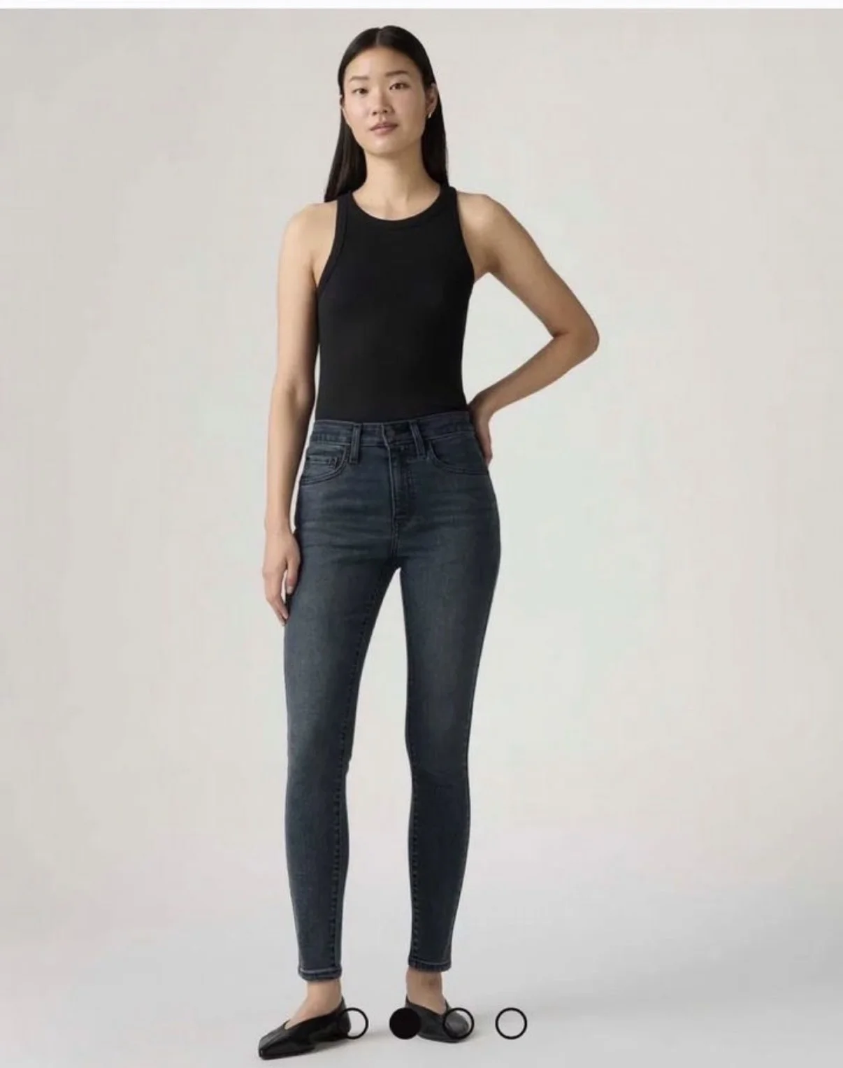 Джинсы Levi's 711 оригинал тёмно-серые - миниатюра 2
