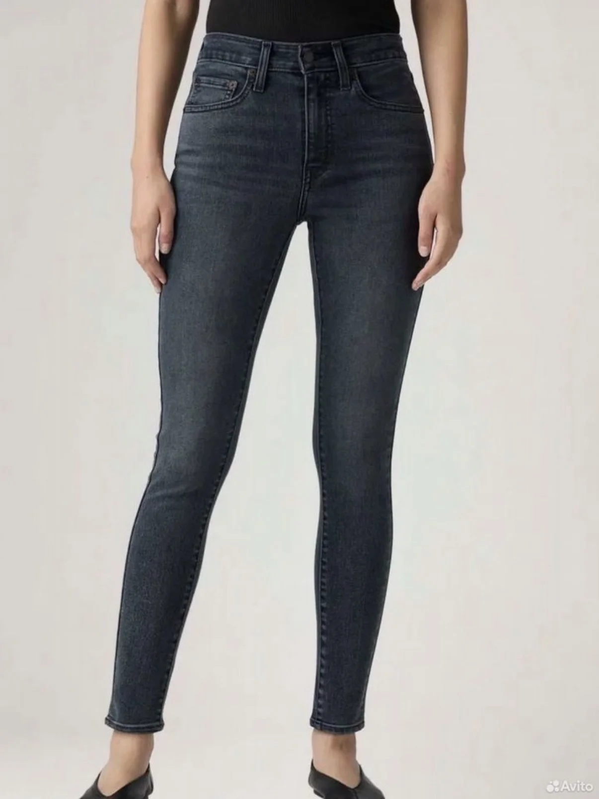 Джинсы Levi's 711 оригинал тёмно-серые - миниатюра 3