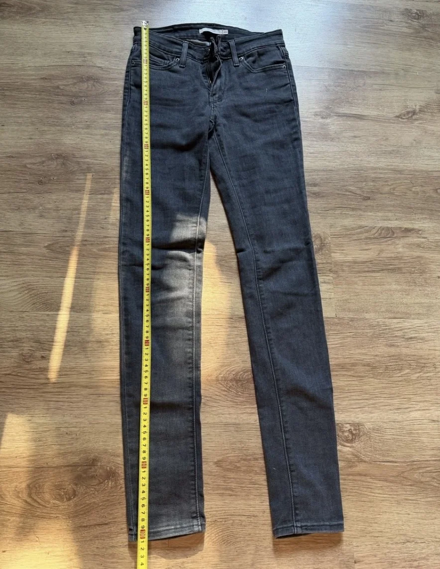 Джинсы Levi's 711 оригинал тёмно-серые - миниатюра 7