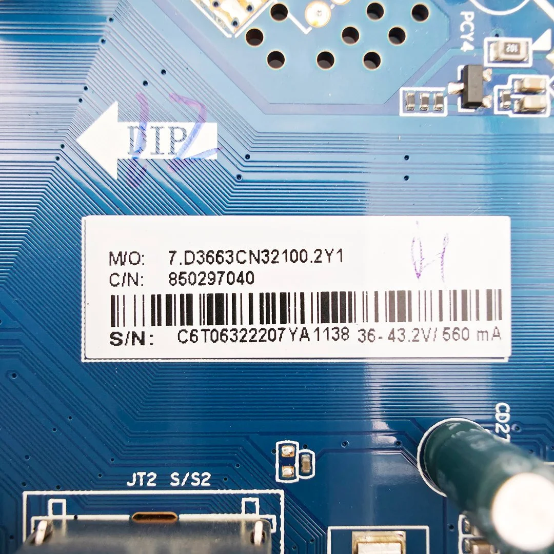 Материнская плата JUC7.820.00279257 7.D3663CN32100.2Y1 для телевизора Dexp F32H7000C - миниатюра 3