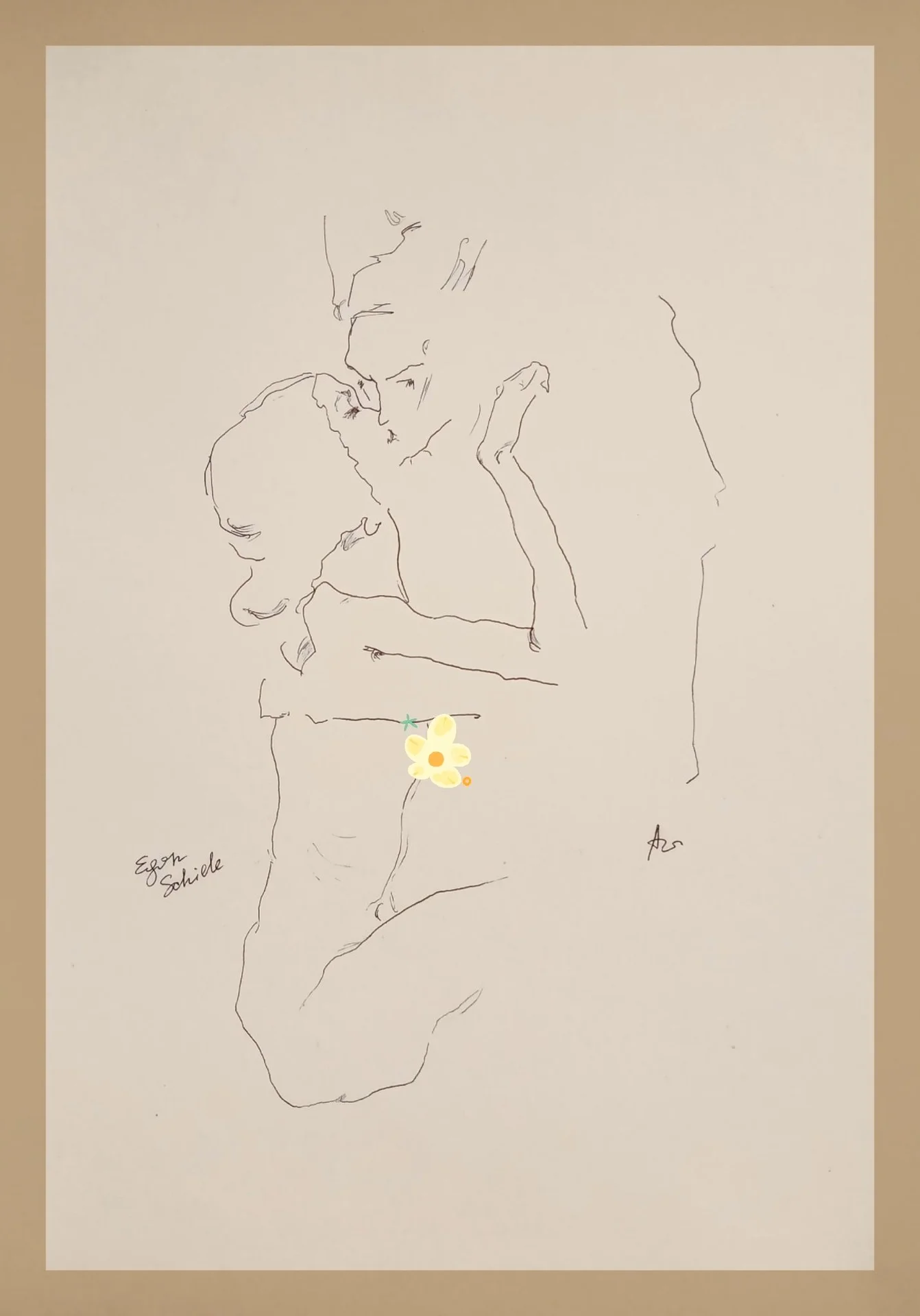 Наброски копии Egon Schiele/Эгон Шиле - изображение 1