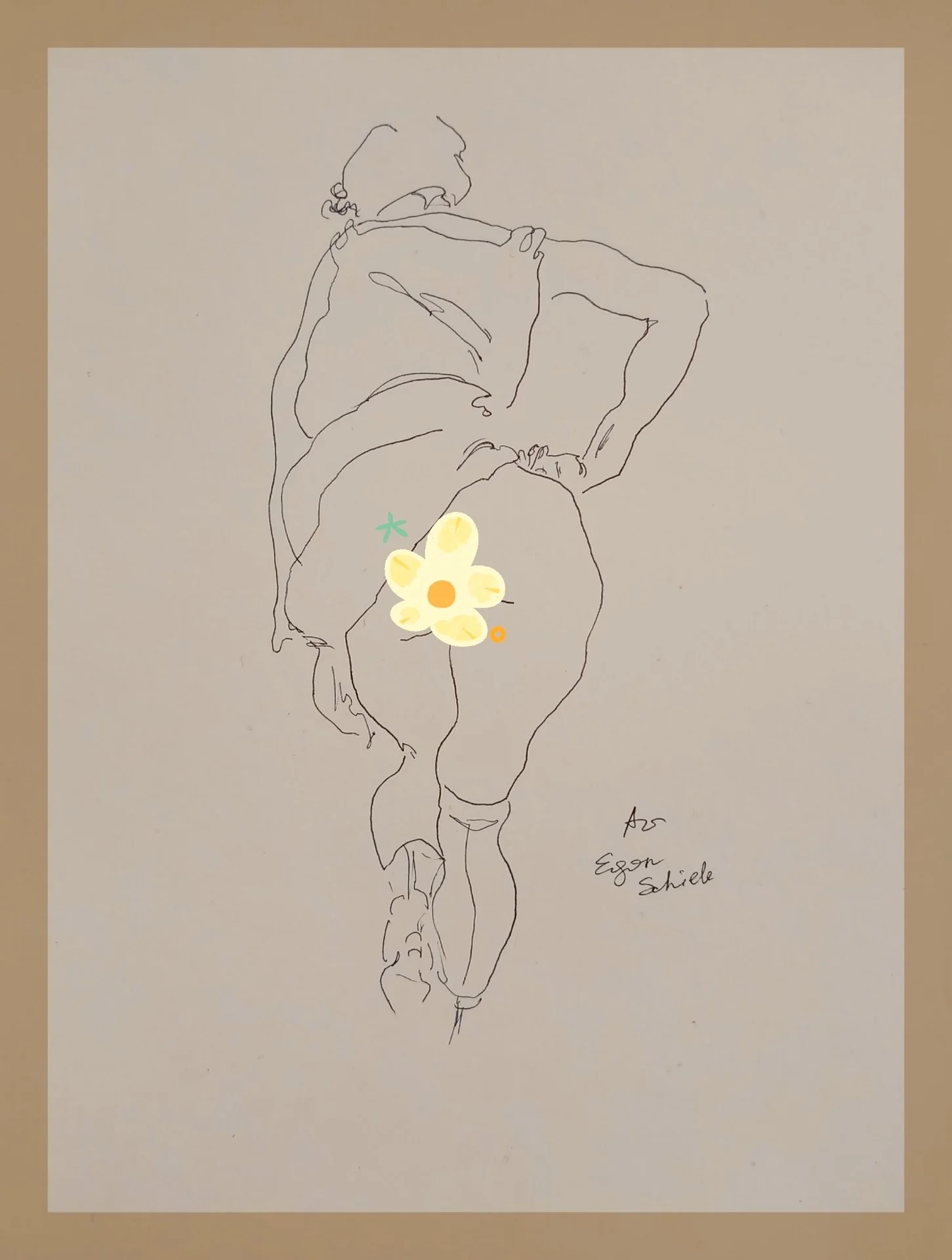 Наброски копии Egon Schiele/Эгон Шиле - миниатюра 2