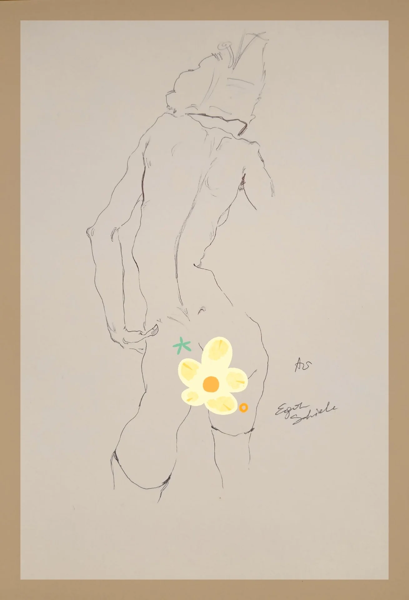 Наброски копии Egon Schiele/Эгон Шиле - миниатюра 3