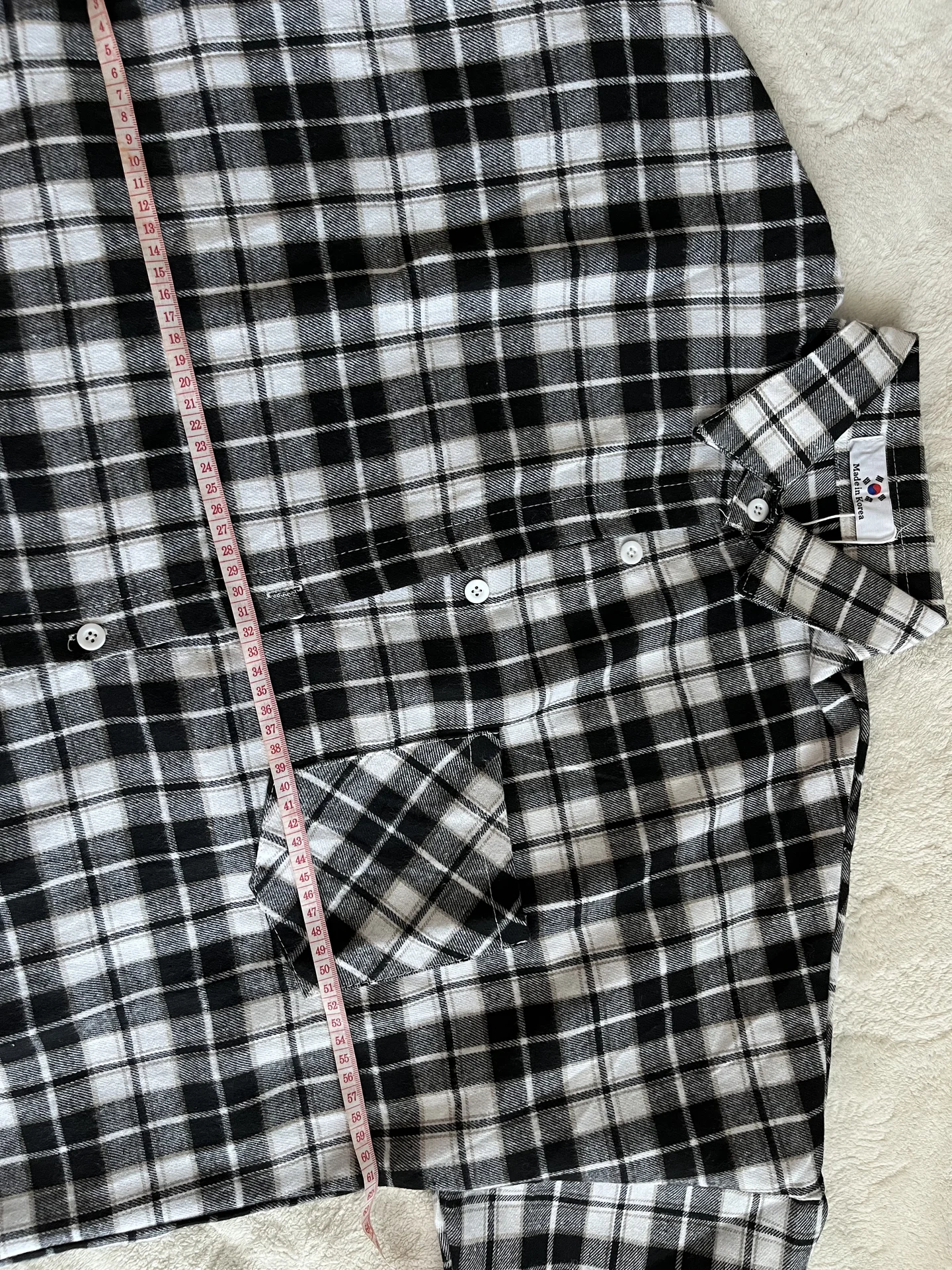 Женская рубашка oversize в клетку 42-46 Корея - миниатюра 7