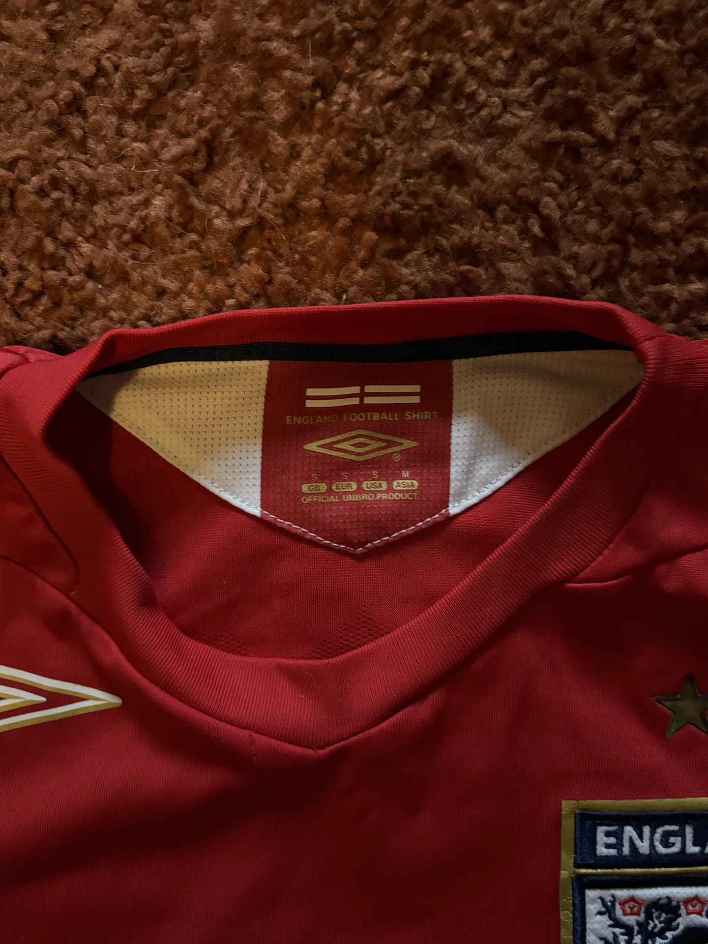 Джерсии футбольное сборной Англии Umbro Original - миниатюра 2