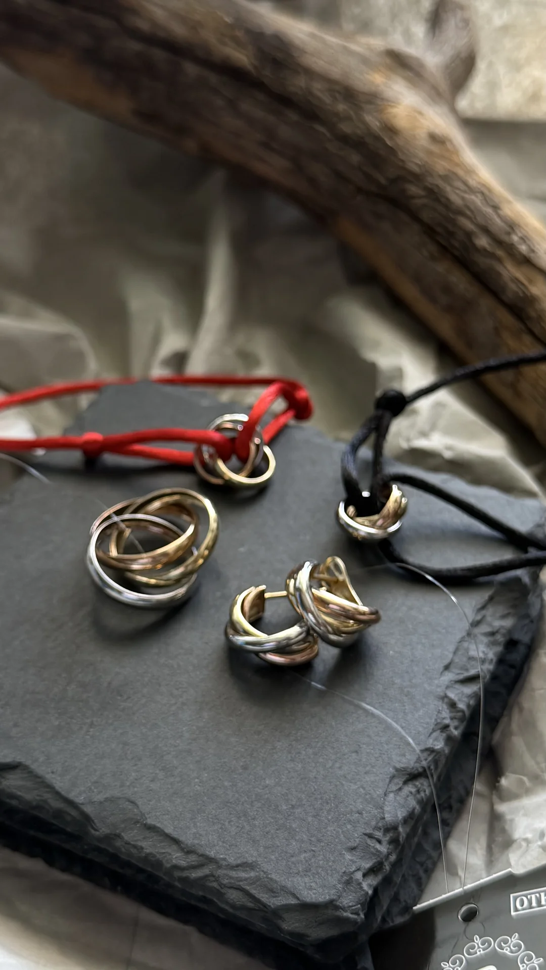 Комплект Cartier Trinity золото 585 пробы - миниатюра 6