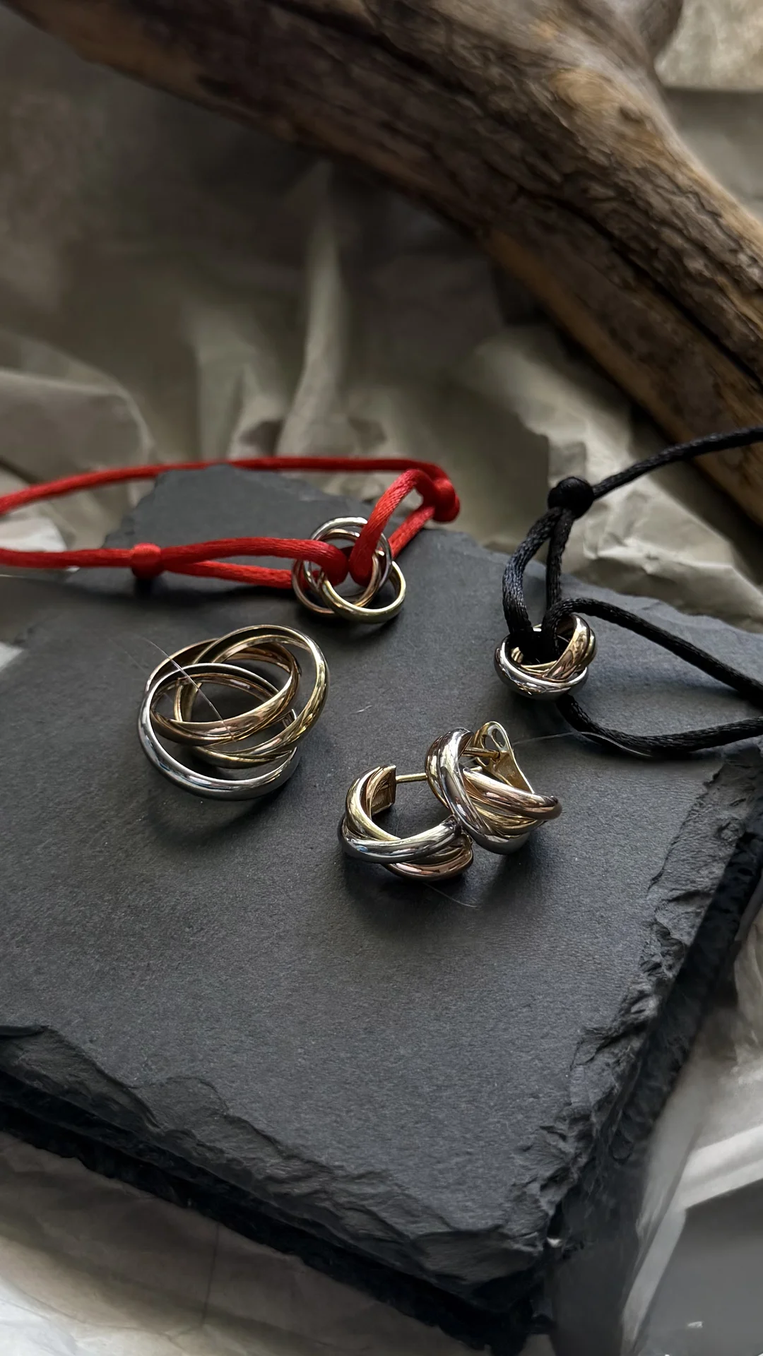 Комплект Cartier Trinity золото 585 пробы - миниатюра 7