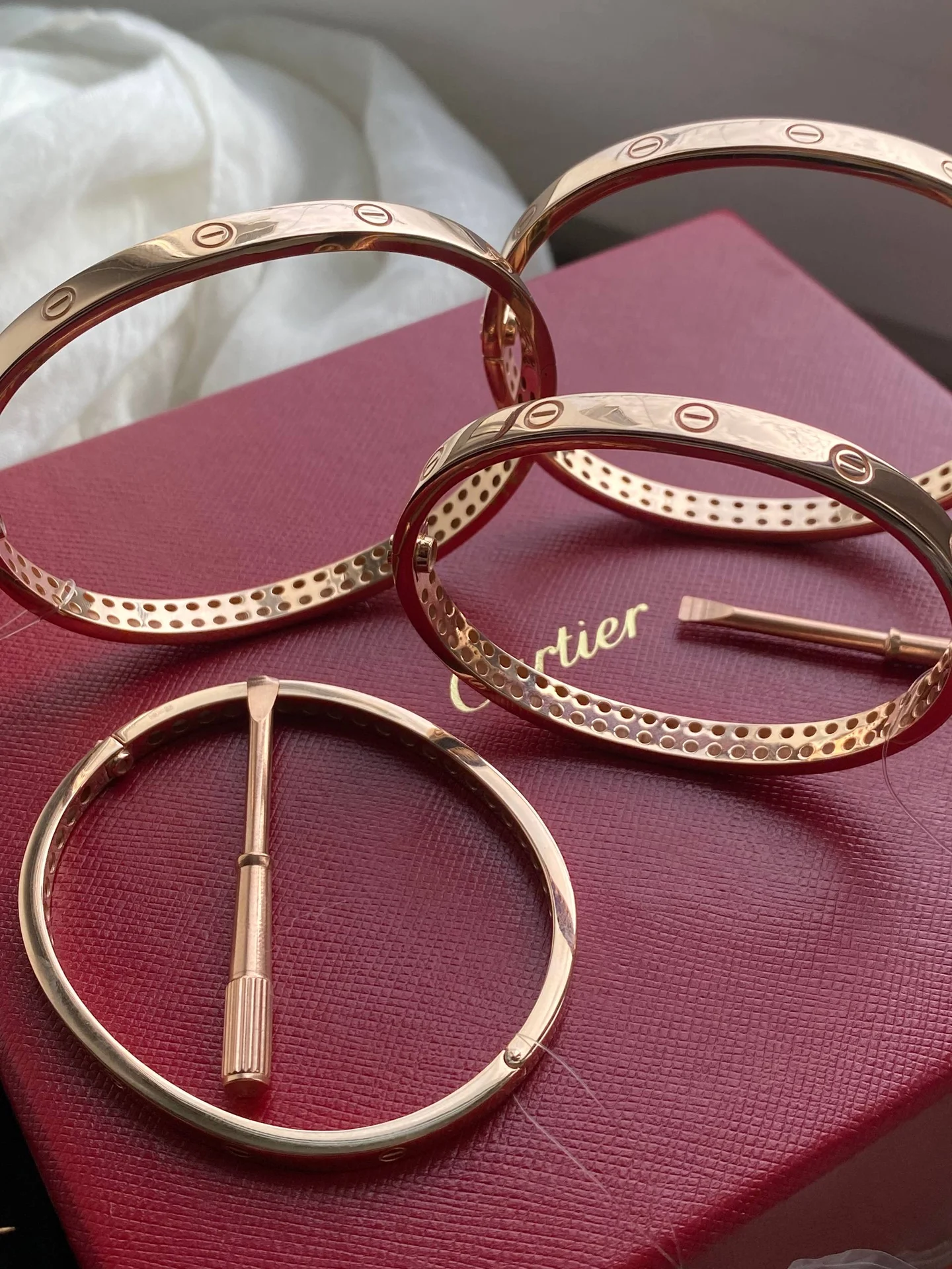 Браслет Cartier love золото 585 пробы - миниатюра 3