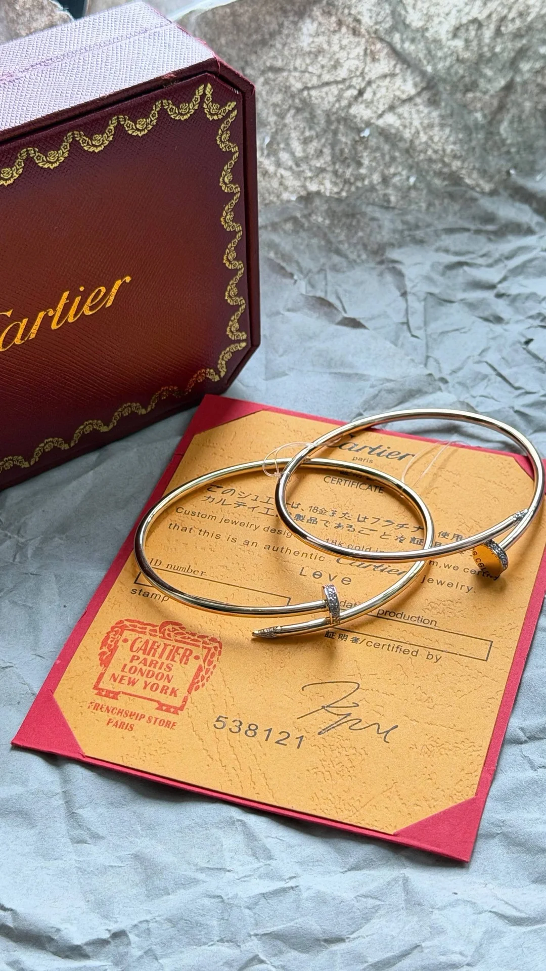 Cartier браслет гвоздь золото 585 пробы - миниатюра 2